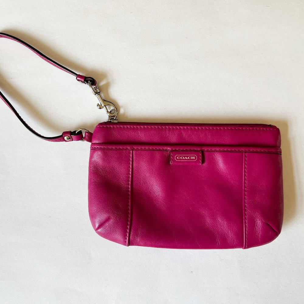 Pink Coach leather wrislet